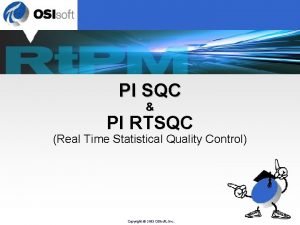 PI SQC PI RTSQC Real Time Statistical Quality