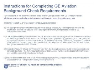 Ge aviation background check