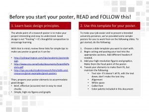 Before you start your poster READ and FOLLOW