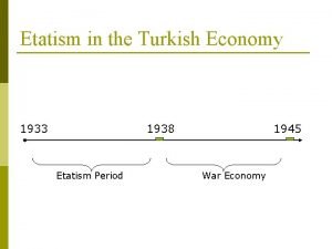 Etatism in the Turkish Economy 1933 1938 Etatism