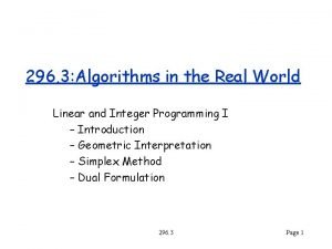 296 3 Algorithms in the Real World Linear