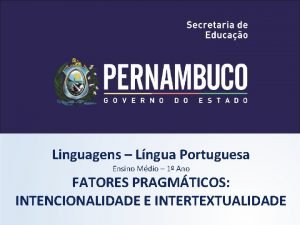 Linguagens Lngua Portuguesa Ensino Mdio 1 Ano FATORES