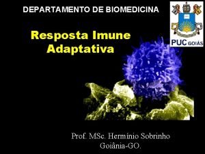 DEPARTAMENTO DE BIOMEDICINA Resposta Imune Adaptativa Prof MSc