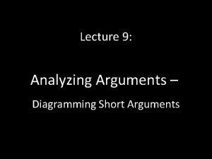 Analyzing arguments Analyzing arguments