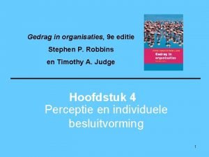 Gedrag in organisaties 9 e editie Stephen P