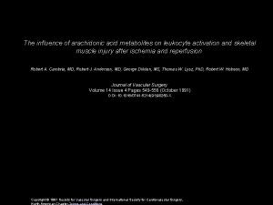 The influence of arachidonic acid metabolites on leukocyte