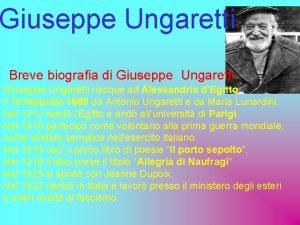 Breve biografia di ungaretti