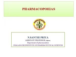 History of indian pharmacopoeia