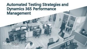 D365 performance testing