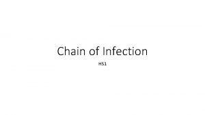 The chain of infection