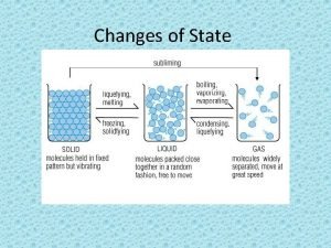 Changes of State Changes of State Is the