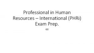 Phri exam