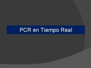 Pcr en tiempo final