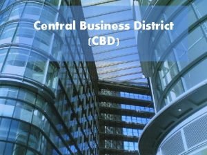 Characteristics of central business district