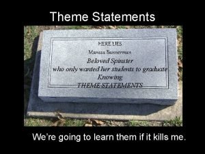Theme statement examples