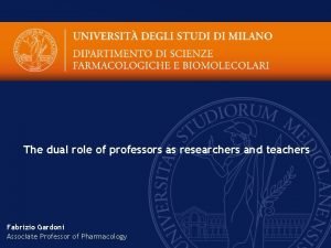 The dual role of professors as researchers and