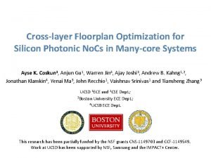 Crosslayer Floorplan Optimization for Silicon Photonic No Cs