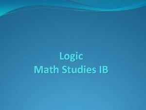 Logic Math Studies IB Symbol In Words p