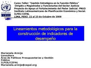 CursoTaller Gestin Estratgica en la Funcin Pblica Dirigido