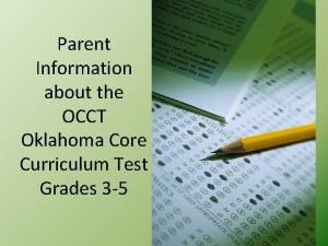 Oklahoma core curriculum tests