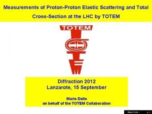 Measurements of ProtonProton Elastic Scattering and Total CrossSection