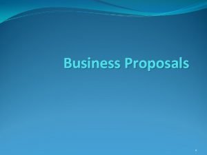Conclusion of a business proposal