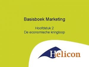 Basisboek Marketing Hoofdstuk 2 De economische kringloop Productiefactoren