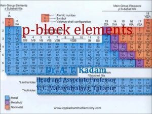 pblock elements Dr A T Kadam Head and