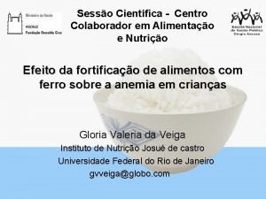 Sesso Cientfica Centro Colaborador em Alimentao e Nutrio