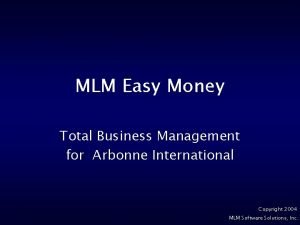Mlm money software