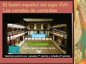 El teatro espaol del siglo XVII Los corrales