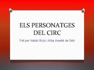 Personatges de circ