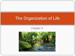 The Organization of Life Chapter 4 Susquehanna River