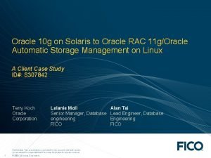 Oracle 10 g on Solaris to Oracle RAC