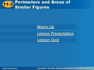 Perimeters and areas of similar figures quiz