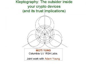 Kleptography The outsider inside your crypto devices and