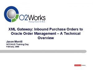 Oracle xml gateway outbound example
