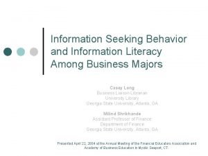 Information seeking in business