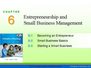 Chapter 6 entrepreneurship