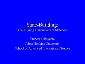 State building fukuyama