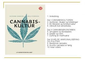 n 1 Innledning Del I CANNABISKULTUREN 2 Symboler