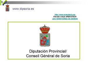 www dipsoria es http www arenotech org Revista