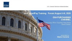 U S General Services Administration GSA Smart Pay