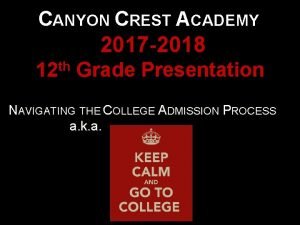 Canyon crest academy admissions