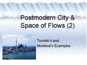 Postmodern city characteristics