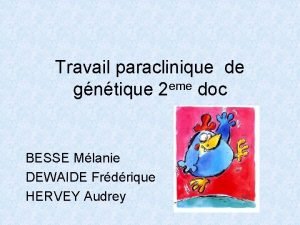 Travail paraclinique de eme gntique 2 doc BESSE