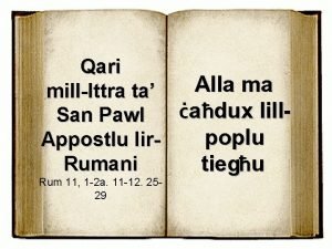 Qari Alla ma millIttra ta adux lill San