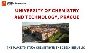 University of chemistry and technology in prague