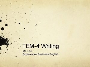 Business english essay