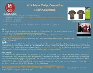 DESIGN RULES 2014 Seismic Design Competition TShirt Competition